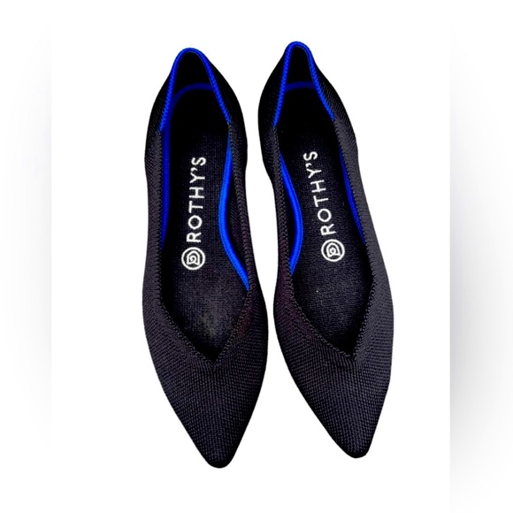 Rothy's The Point Ballet Flat, Black, Women’s 7 (run small) - Picture 1 of 4